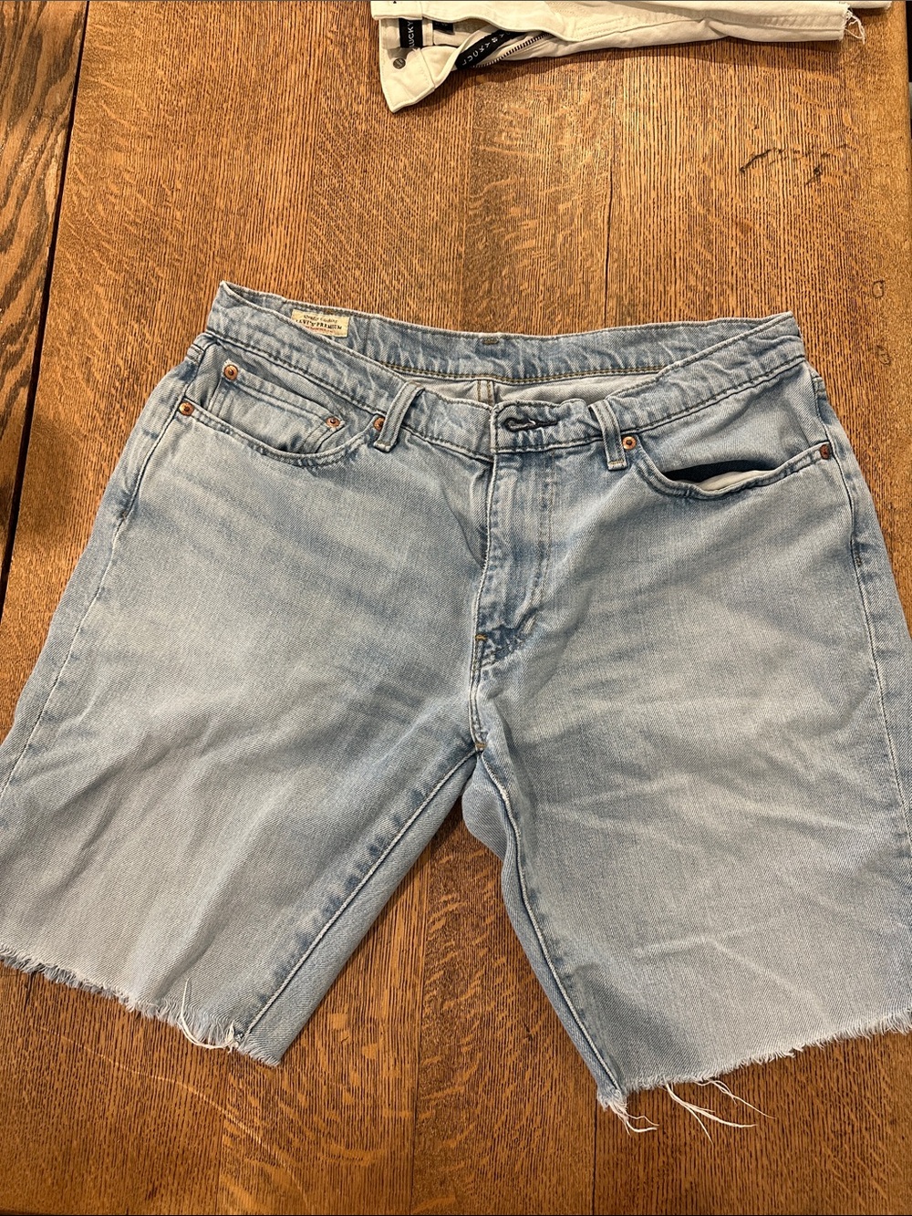 Light Blue Denim Men’s Cut-Off Shorts